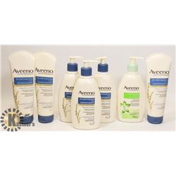 LOT OF ASSORTED AVEENO LOTIONS