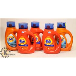 LOT OF 5 TIDE LAUNDRY DETERGENT