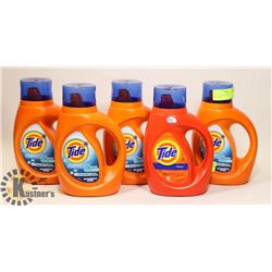LOT OF 5 TIDE LAUNDRY DETERGENT