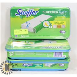 LOT OF 3 SWIFFER WET CLOTHS
