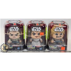 LOT OF 3 STAR WARS MIGHTY MUGS COLLECTIBLES.