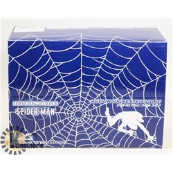 BOX OF ULTIMATE SPIDER-MAN ACTION FIGURES.