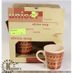 2 AFRICAN CERAMIC MUGS.