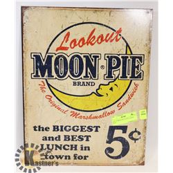 12 X 16 MOON PIE 5 CENT LUNCH SIGN
