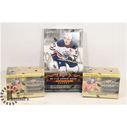 LOT OF THREE 2018/19 UPPER DECK YOUNG GUNS NEW