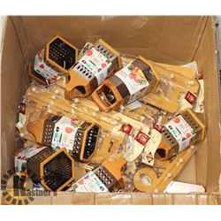 LOT OF CHEESE GRATERS.