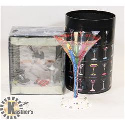 HAND-PAINTED MARTINI GLASS + KID HOCKEY SHRINE