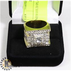 NEW GOLD PLATED RING SZ 11