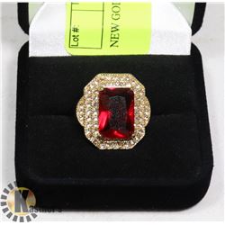 NEW GOLD PLATED RING SZ 8