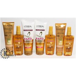 BAG OF ASSORTED LOREAL PRODUCTS.