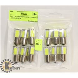 LOT OF 12 NEW RV/AUTO LED BULBS - COOL WHITE