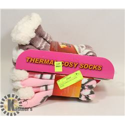 2 PACK LADIES COZY SLIPPER SOCKS