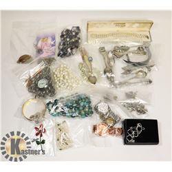 LOT OF VARIOUS WATCHES, JEWELRY & COLLECTORS