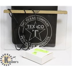 NEW LIGHTED NEON TEXACO SIGN WHITE