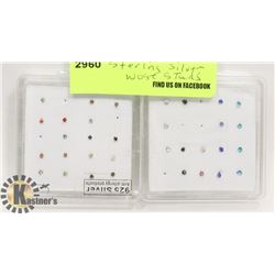 STERLING SILVER NOSE STUDS.
