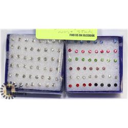 STERLING SILVER NOSE STUDS.