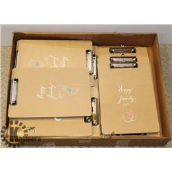 LOT OF CLIPBOARDS.