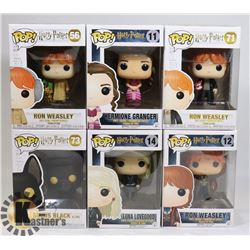 LOT OF 6 ASSORTED FUNKO POP VINYL FIGURES.