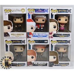 LOT OF 6 ASSORTED FUNKO POP VINYL FIGURES.