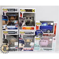 LOT OF 6 ASSORTED FUNKO POP VINYL FIGURES.