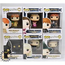LOT OF 6 ASSORTED FUNKO POP VINYL FIGURES.