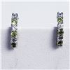 Image 1 : SILVER NATURAL PERIDOT CZ EARRINGS