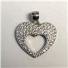 Image 1 : SILVER CUBIC ZIRCONIA HEART NECKLACE