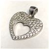 Image 2 : SILVER CUBIC ZIRCONIA HEART NECKLACE