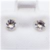 Image 1 : 10K WHITE TOPAZ(0.45CT) EARRINGS