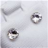 Image 2 : 10K WHITE TOPAZ(0.45CT) EARRINGS