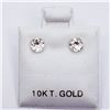 Image 3 : 10K WHITE TOPAZ(0.45CT) EARRINGS