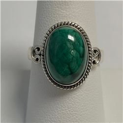 SILVER MALACHITE RING