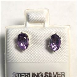 SILVER AMETHYST(0.8CT) EARRINGS