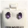 Image 1 : SILVER AMETHYST(0.8CT) EARRINGS