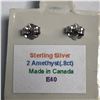 Image 3 : SILVER AMETHYST(0.8CT) EARRINGS