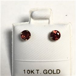 10K GARNET(0.64CT) EARRINGS