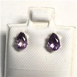 SILVER AMETHYST(0.8CT) EARRINGS