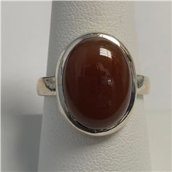 SILVER CARNELIAN RING