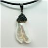 Image 1 : SILVER FREE FORM PEARL NECKLACE