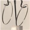 Image 2 : SILVER LARGE HOOP EARRINGS
