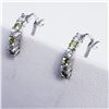 Image 2 : SILVER NATURAL PERIDOT CZ EARRINGS