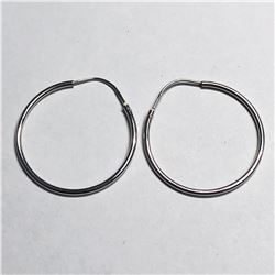 SILVER LARGE HOOP EARRINGS
