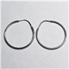Image 1 : SILVER LARGE HOOP EARRINGS