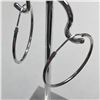 Image 2 : SILVER LARGE HOOP EARRINGS