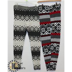 TWO PAIRS OF WOMENS PANTS SIZE UNKNOWN