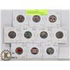 Image 1 : LOT OF 10 CANADIAN COMMEMORATIVE COLORED 25 CENT