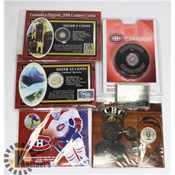 LOT OF 6 VARIOUS COINS COLLECTION