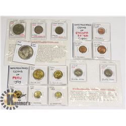 LOT OF VARIOUS WORLD COINS COLLECTION