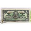 Image 1 : 1937 CANADIAN ONE DOLLAR BILL.