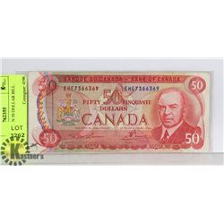 1975 CANADIAN 50 DOLLAR BILL.